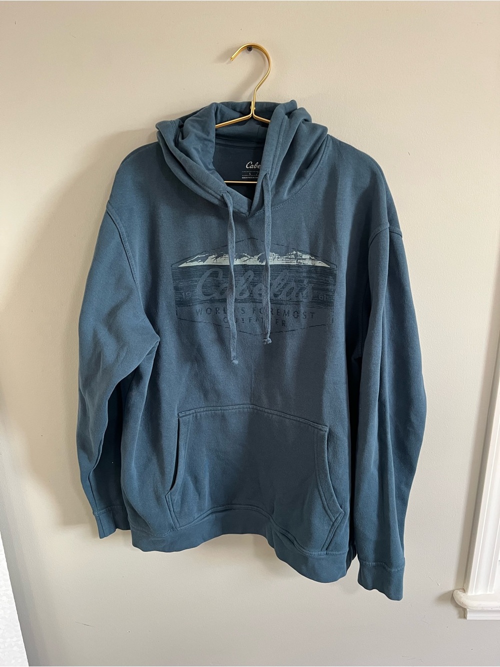 Cabela's Men's Slate Blue Logo Pullover Hoodie